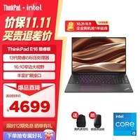 ThinkPad联想E16笔记本电脑 E15升级版 16英寸商务办公学生轻薄本 AI 2024英特尔酷睿Ultra处理器可选 黑色 i5-13500H 16G 512G 01CD