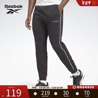 Reebok锐步官方男子JOGGER黑色舒适健身线条款运动训练休闲卫裤 GS9310 M