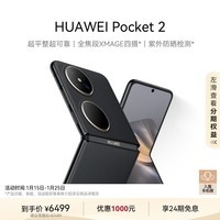 HUAWEI Pocket 2 超平整超可靠 全焦段XMAGE四摄 12GB+256GB 雅黑 华为折叠屏鸿蒙手机