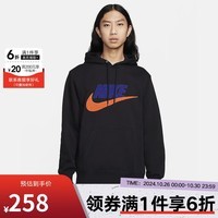 耐克（NIKE）YY胜道体育 2024春男连帽套头衫时尚百搭休闲运动卫衣 FN3105-010 S