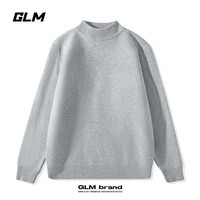 GLM冬季毛衣休闲内穿半高领保暖针织衫简约纯色青少年时尚毛线衣 灰#GL纯色 XL