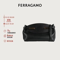 菲拉格慕（Ferragamo）女士黑色大号手袋 0766676 礼物 送女友