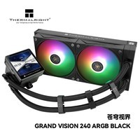 Thermalright(利民)GRAND VISION 240 ARGB BLACK 苍穹视界3.4英寸液晶屏一体式水冷散热器GV 240 ARGB BLACK 