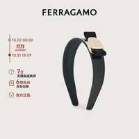 菲拉格慕（Ferragamo）女士黑色新款Vara铭牌发带 0771903 礼物送女友