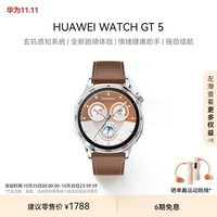 华为（HUAWEI）WATCH GT 5砂砾棕46mm华为智能手表情绪健康助手玄玑感知系统运动涂鸦睡眠监测