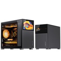 乔思伯（JONSBO）松果D31 MESH副屏版黑色 MATX机箱（双360冷排/ATX电源/Type-c Gen2 10Gbps+/标配8\"副屏）