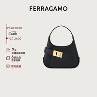 菲拉格慕（Ferragamo）女士黑色单肩流浪包 0769137 礼物 送女友