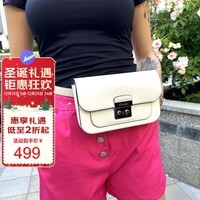 迈克.科尔斯（MICHAEL KORS）圣诞礼物 mk女包Sloan Editor牛皮翻盖腰包35R3GS9N1L LTCREAM