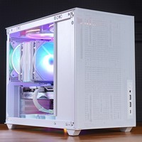 先马(SAMA)趣造2(白)桌面matx小电脑机箱台式机 三面散热网孔/240/280水冷拓展仓/Type-C/支持ATX电源