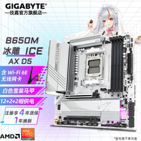 技嘉（GIGABYTE）B650M AORUS ELITE AX ICE冰雕 AMD白色wifi主板 B650M AORUS ELITE AX ICE