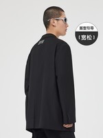 卡宾（CABBEEN）Cabbeen/卡宾男装休闲西服2022春夏新款可拆卸链条时尚青年外套H 黑色01 50/175/L