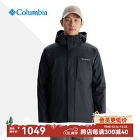 Columbia哥伦比亚三合一冲锋衣男24秋冬户外抓绒衣内胆防水两件套WE6508 010 L