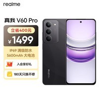 真我（realme）V60 Pro 5600mAh大电池+45W闪充 IP69满级防水 磐石设计 智能5G长续航直屏手机 磐石黑12GB+256GB