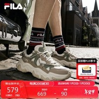 FILA 斐乐官方男鞋老爹鞋运动鞋2024秋冬猫爪鞋5代复古休闲鞋