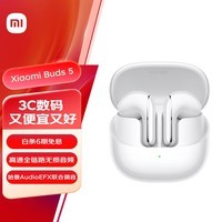 小米（MI）Xiaomi Buds 5 降噪耳机 半入耳式蓝牙耳机 小米华为苹果手机通用（雪山白）