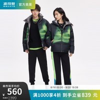 波司登（BOSIDENG）反季清仓奥莱羽绒服男女情侣款面包服加厚立领保暖外套 模糊渐变绿9M77 175/96A