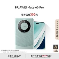 华为（HUAWEI）Mate 60 Pro雅川青12GB+512GB卫星通话超可靠玄武架构全焦段超清影像旗舰鸿蒙智能手机