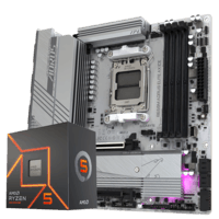 技嘉（GIGABYTE）主板CPU 板U套装冰雕B650M AORUS ELITE AX ICE+7500F处理器