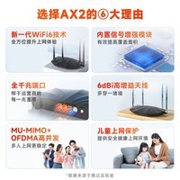 Tenda腾达 AX2 AX1500 WiFi6千兆无线路由器 5G双频 智能家用穿墙高速路由 IPv6 配千兆网线