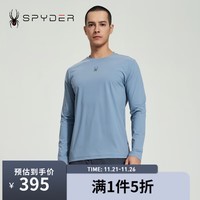 SPYDER新品男子TRAINING日常休闲长袖运动纯色T恤打底衫24MS443M 燧石灰 XXL