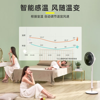 美的（Midea）电风扇 家用风扇 落地扇 立式轻音节能强风电扇 宿舍降温循环柔风自然风桌面小风扇 5/7叶遥控可选 【7叶落地遥控】SAD35EA