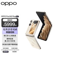 OPPO Find N2 Flip 5G小折叠手机 任意窗 5000 万像素 4300mAh 大电量 流金 12GB+256GB