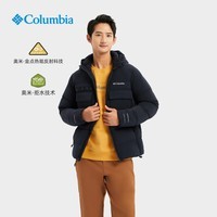 Columbia哥伦比亚户外男子拒水金点鹅绒保暖700蓬羽绒服WE9639 010黑色 L(180/100A)