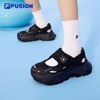 FILA FUSION斐乐潮牌女鞋硬糖凉鞋2024夏休闲厚底鞋运动鞋