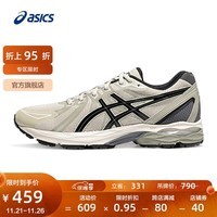 亚瑟士ASICS跑步鞋男鞋缓震回弹耐磨运动鞋舒适透气跑鞋 GEL-FLUX CN 米灰色/黑色 43.5