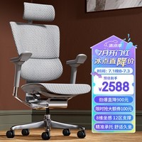 Ergonor保友优旗舰2代 人体工学椅电脑椅办公椅护腰 游戏电竞椅子 银白网
