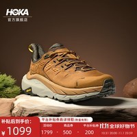 HOKA ONE ONE男女款秋冬卡哈低帮徒步鞋KAHA LOW GTX户外防水版 蜜色/麦青色-男 42.5