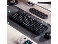 惠普（HP）K500F机械手感有线键盘 静音多功能旋钮办公游戏台式电脑笔记本通用 黑色 98配列