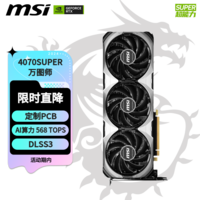 微星（MSI）万图师 GeForce RTX 4070 SUPER 12G VENTUS 3X OC 电竞游戏AI设计智能学习黑神话：悟空显卡 