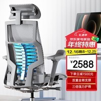 Ergonor保友Pofit 2代 智能人体工学椅 游戏电竞椅 撑腰电脑椅办公椅子 银白美国网 整椅发货 送货上门