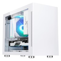 先马（SAMA）趣造I M 雪装豪华版 桌面mini小机箱 Type-C/玻璃侧透/支持M-ATX主板/ATX电源/240水冷/竖装显卡
