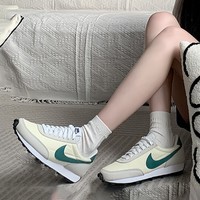 耐克（NIKE）休闲鞋女鞋春季新款运动鞋复古华夫鞋轻便跑步鞋CK2351-101 CK2351-112椰奶色绿勾 36.5