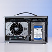 超频三(PCCOOLER)蜂鸟1 I100CG PRO钛灰色 mini ITX机箱（Type-C接口/支持SFX电源/17*17以内主板）