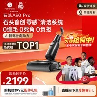 石头A30 Pro洗地机【AI全向助力 0缠毛 90℃除菌超薄躺平】自动清洗吸拖一体拖地扫地机器人