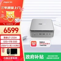 浪潮mini迷你主机【国家补贴】OpenClaw本地部署 游戏设计商务办公台式机电脑（Ultra7-255H 32G 1TB）