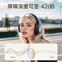 cleer郎朗吉娜推荐高音质 ENDURO SE头戴式主动混合降噪智能自适应降噪无线蓝牙耳机超长续航 水墨黑