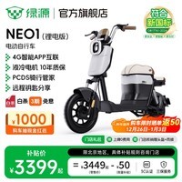 绿源【北京专享】NEO1 新新国标电动自行车 智能高性价比电动车 成人通勤代步时尚可上牌长续航电自 到门店选颜色-4830锂电