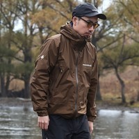 mont·bell 风暴巡洋舰冲锋衣男款户外gtx超轻单层防水防风硬壳外套 1128615 棕卡其 BNKH M