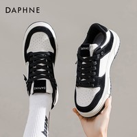 达芙妮小白鞋女2023新款熊猫运动鞋女轻盈透气休闲鞋百搭款板鞋女鞋子JD 白黑色 40
