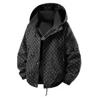 花花公子（PLAYBOY）2026新款休闲夹克男户外工装外套男情侣冲锋衣8053单冲骑行服风衣 字母黑 S