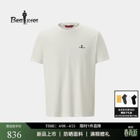 比音勒芬【超轻华夫格】2026春夏新款男士休闲户外通勤防晒速干短袖T恤