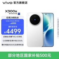 vivo X300s 蔡司2亿超级主摄 蔡司APO超级长焦 蓝图影像芯片V3+ 7100mAh蓝海电池  新品拍照手机 银白 12GB+512GB 官方标配