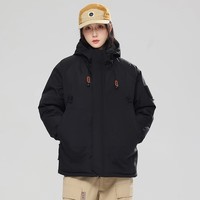 真维斯户外运动秋季新款冲锋衣时尚青少年情侣夹克外套上衣 黑色 XL