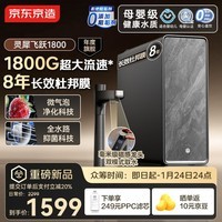 京东京造净水器家用灵犀飞跃1800  0阻垢剂 杜邦陶氏RO母婴反渗透1600G通量初始4.75L/min流速家电国家补贴