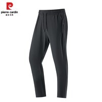 皮尔卡丹2025夏季冰丝速干裤青年纯色男士休闲裤子 黑色 【平角】 M