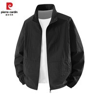皮尔卡丹2025夏季防晒衣男立领速干外套男士休闲透气皮肤衣户外钓鱼服衣 黑色 M